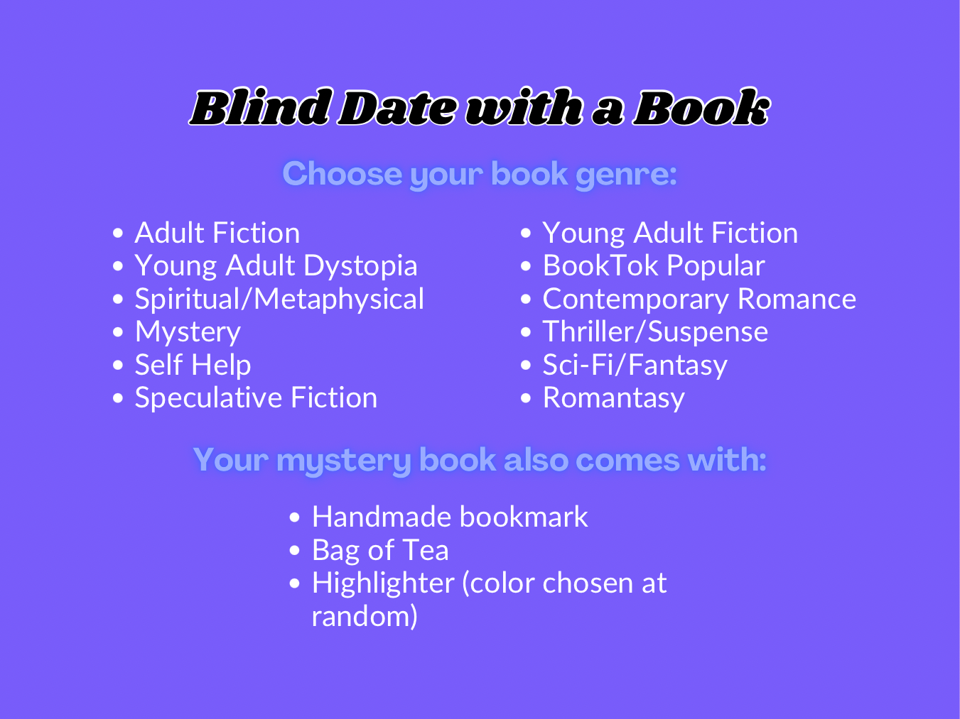 Blind Date with a Book | Pick from Multiple Genres