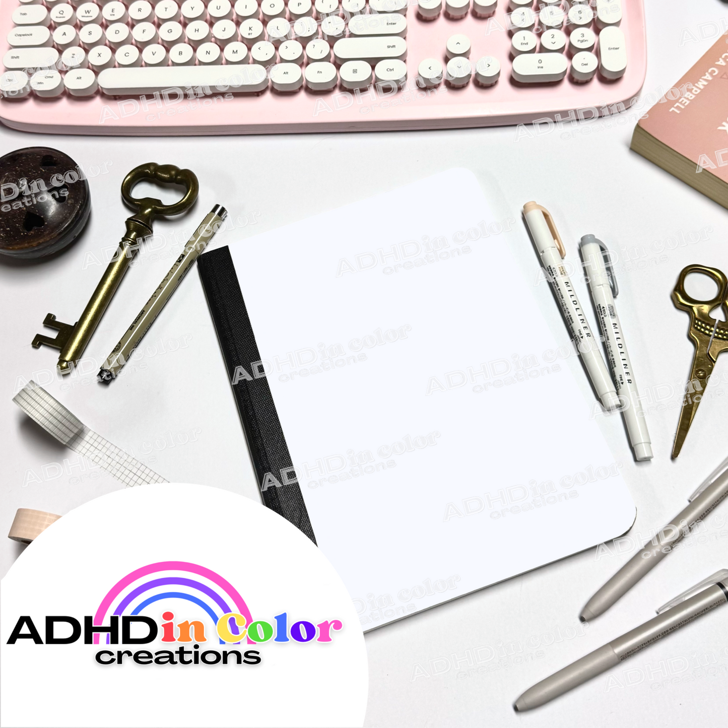 Pink Minimal Aesthetic Flat Lay Composition Notebook Mockup Bundle