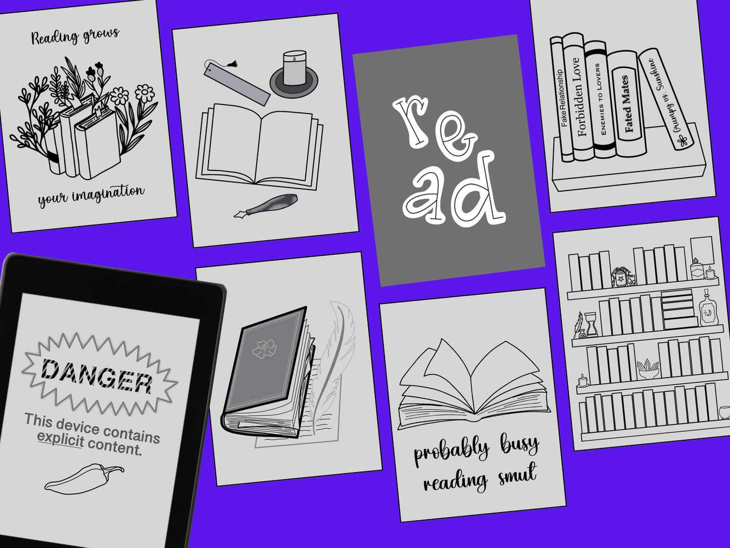 Bookish Aesthetic Kindle Wallpaper Bundle