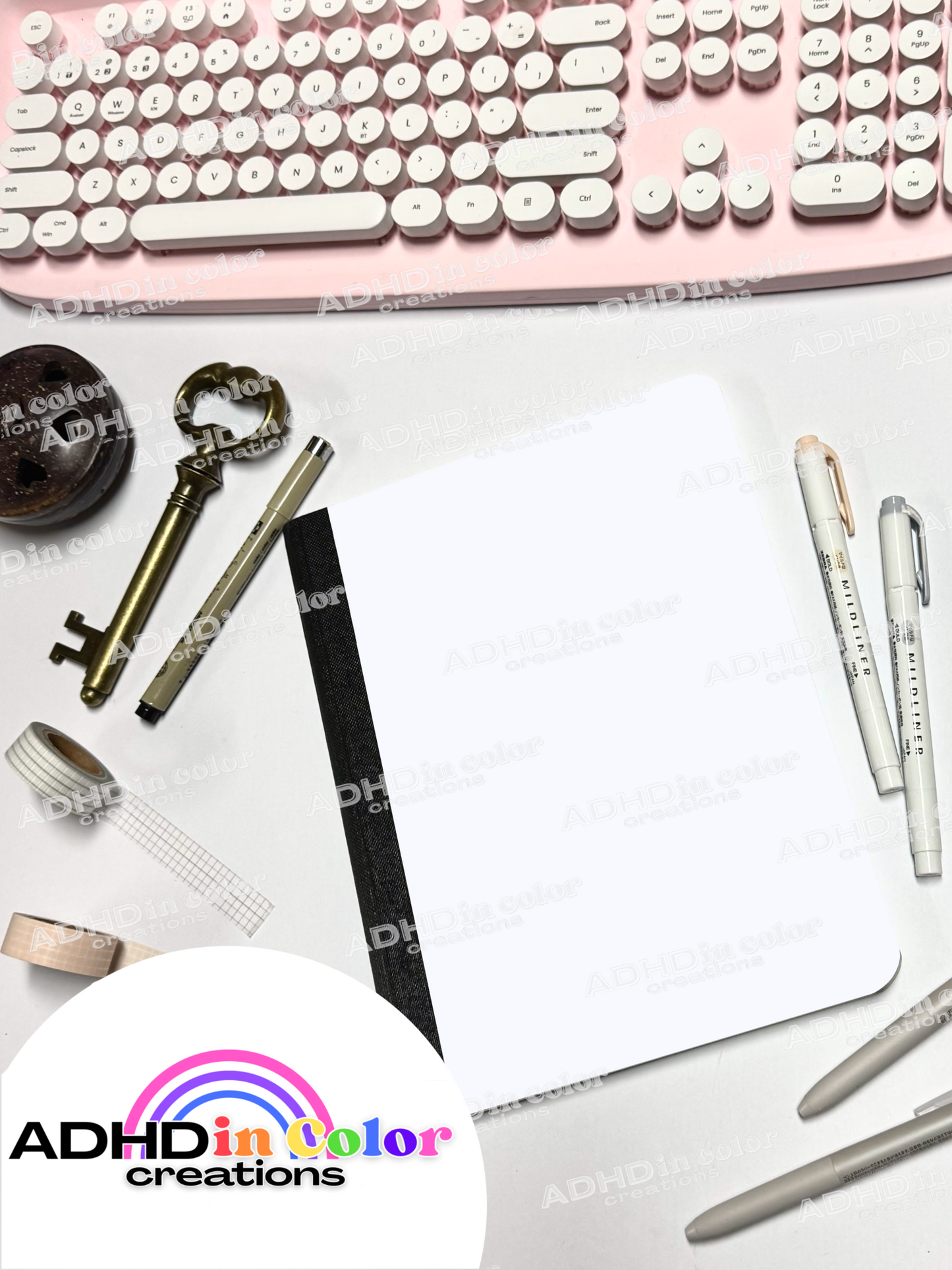 Pink Minimal Aesthetic Flat Lay Composition Notebook Mockup Bundle